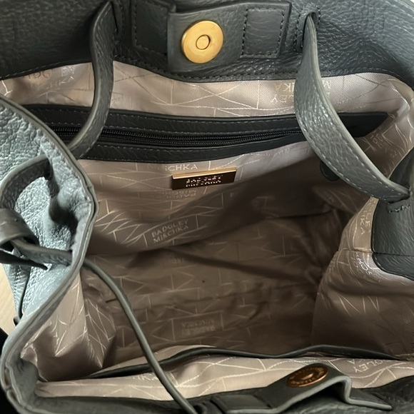 Linda Leather Bucket Backpack Charcoal - Picture 9 of 9